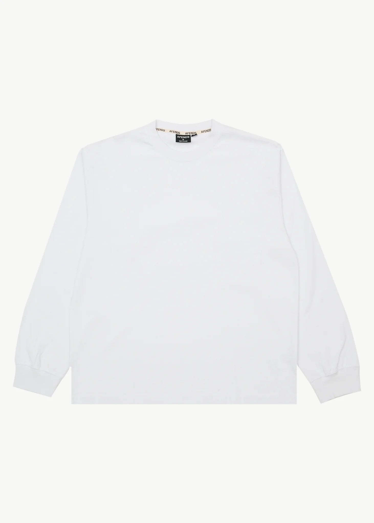 Afends Genesis Recycled Boxy Long Sleeve Tee White