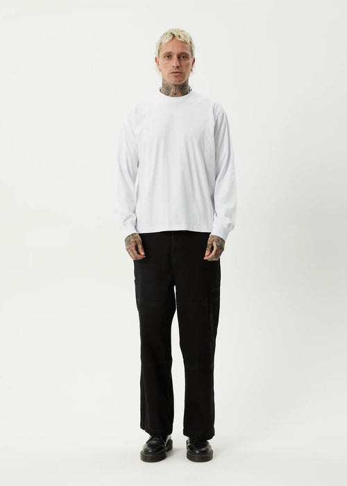 Afends Genesis Recycled Boxy Long Sleeve Tee White