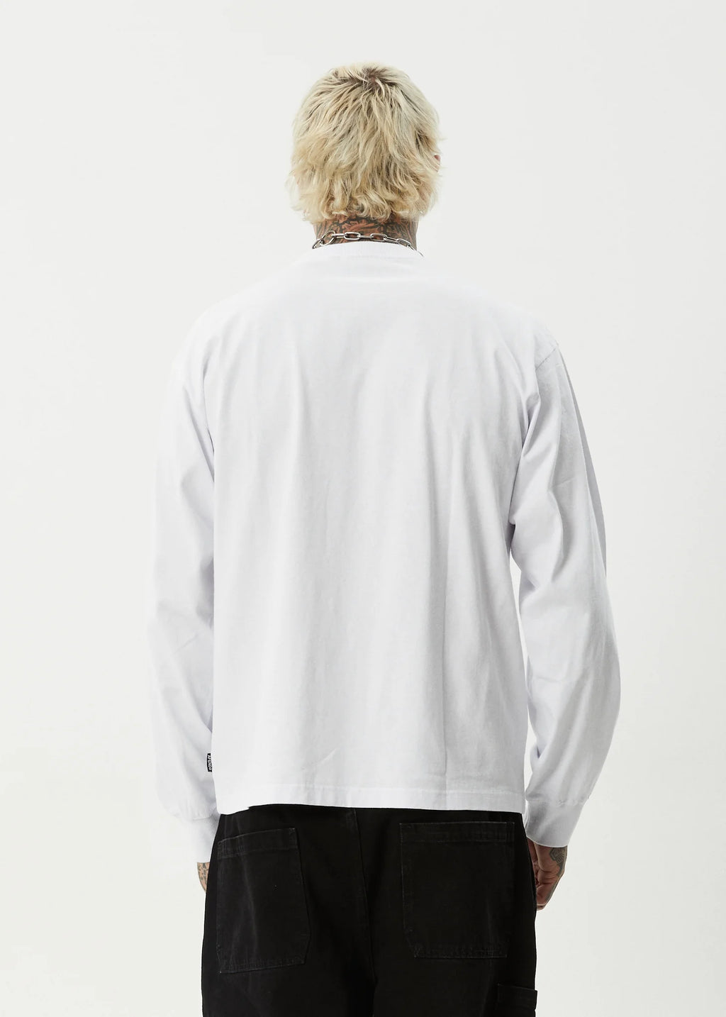 Afends Genesis Recycled Boxy Long Sleeve Tee White