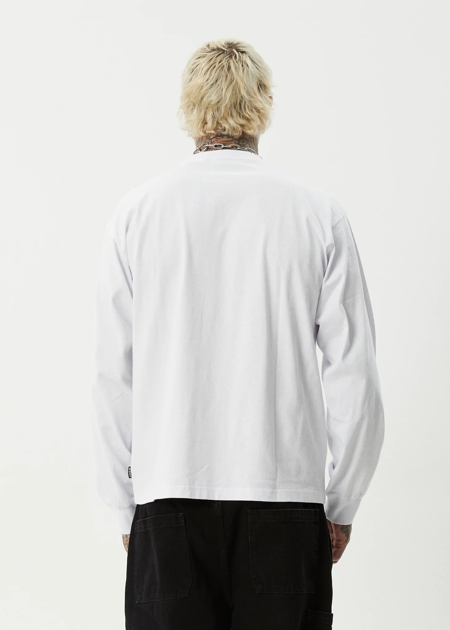 Afends Genesis Recycled Boxy Long Sleeve Tee White