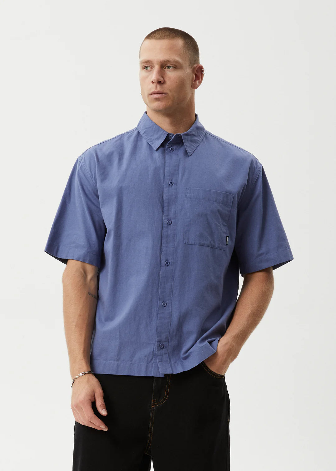 Afends Everyday Hemp Short Sleeve Shirt Marlin