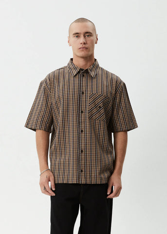 Afends Hometown Short Sleeve Shirt - Coffee