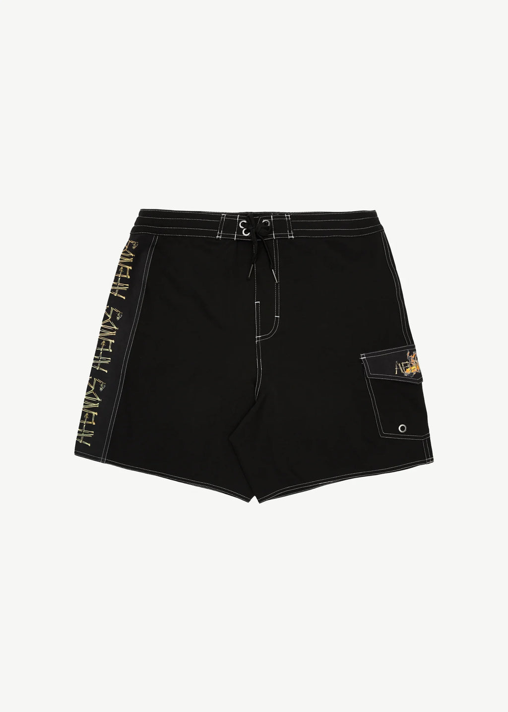 Afends Crashed Out Recycled Surf Related Boardshort 18 Inch - Black