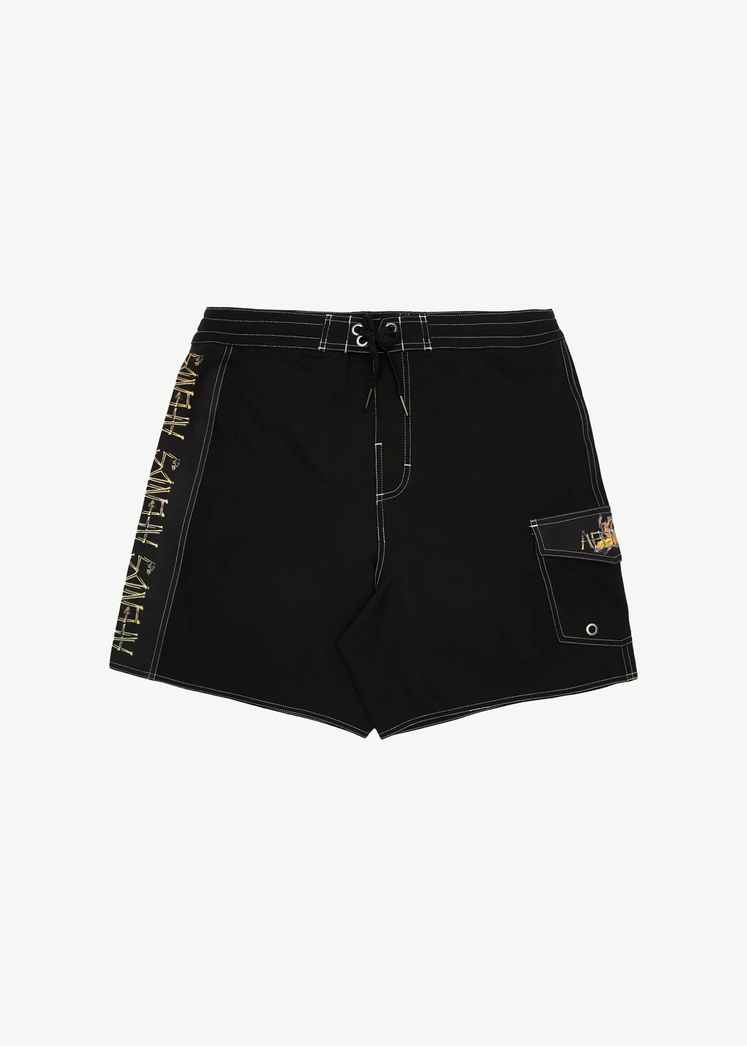 Afends Crashed Out Recycled Surf Related Boardshort 18 Inch - Black