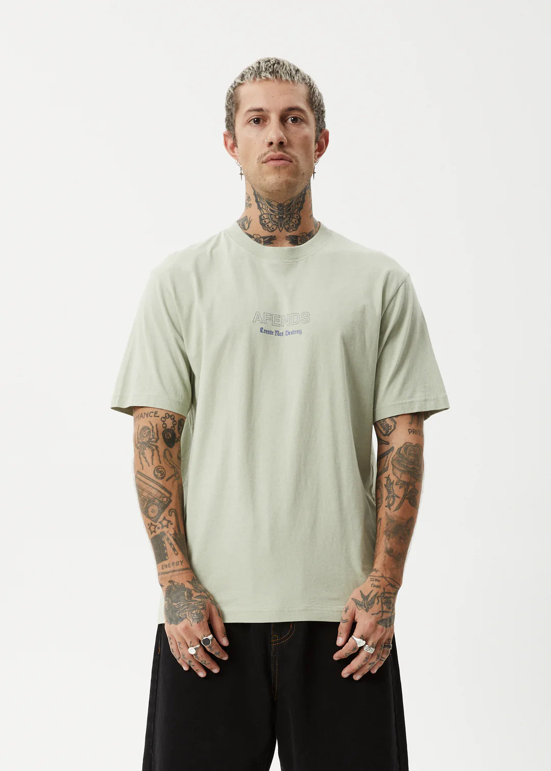 Afends Creator Recycled Retro Fit Tee Eucalyptus