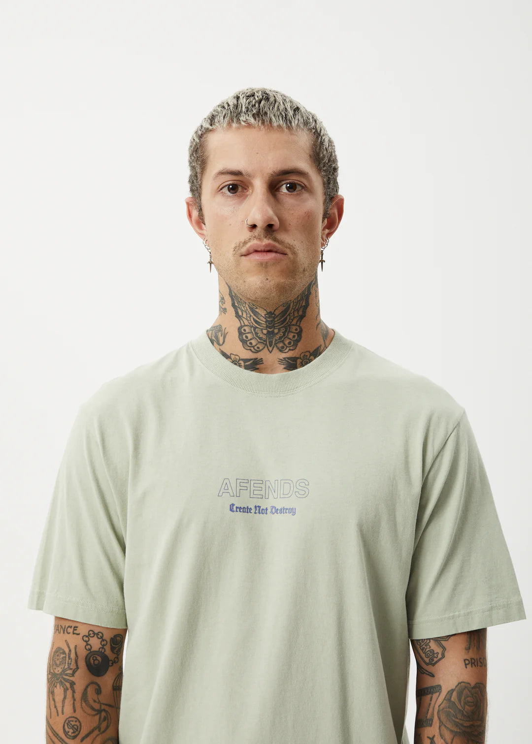 Afends Creator Recycled Retro Fit Tee Eucalyptus