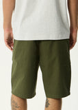 Afends Glider Recycled Pleated Short 22 Inch - Military