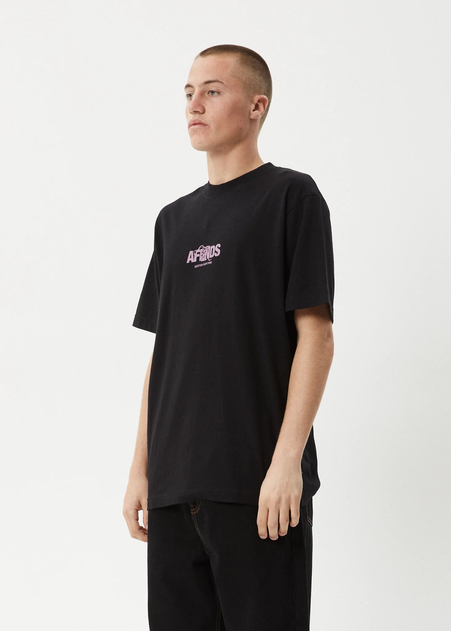 Afends Tread Retro Fit Tee Black