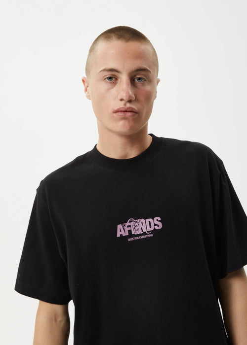 Afends Tread Retro Fit Tee Black