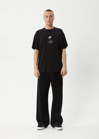 Afends High Priority  Boxy Fit Tee - Black