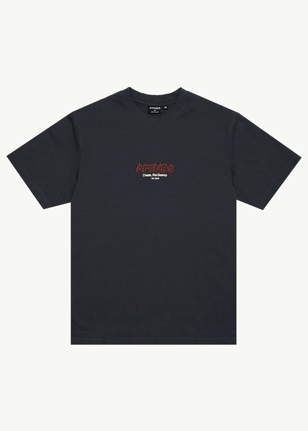 Afends Ember Retro Fit Tee Charcoal