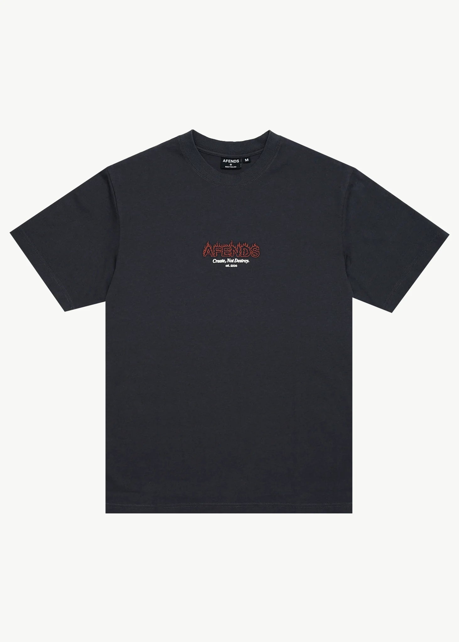 Afends Ember Retro Fit Tee Charcoal