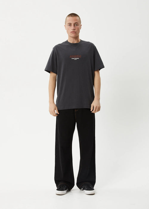 Afends Ember Retro Fit Tee Charcoal