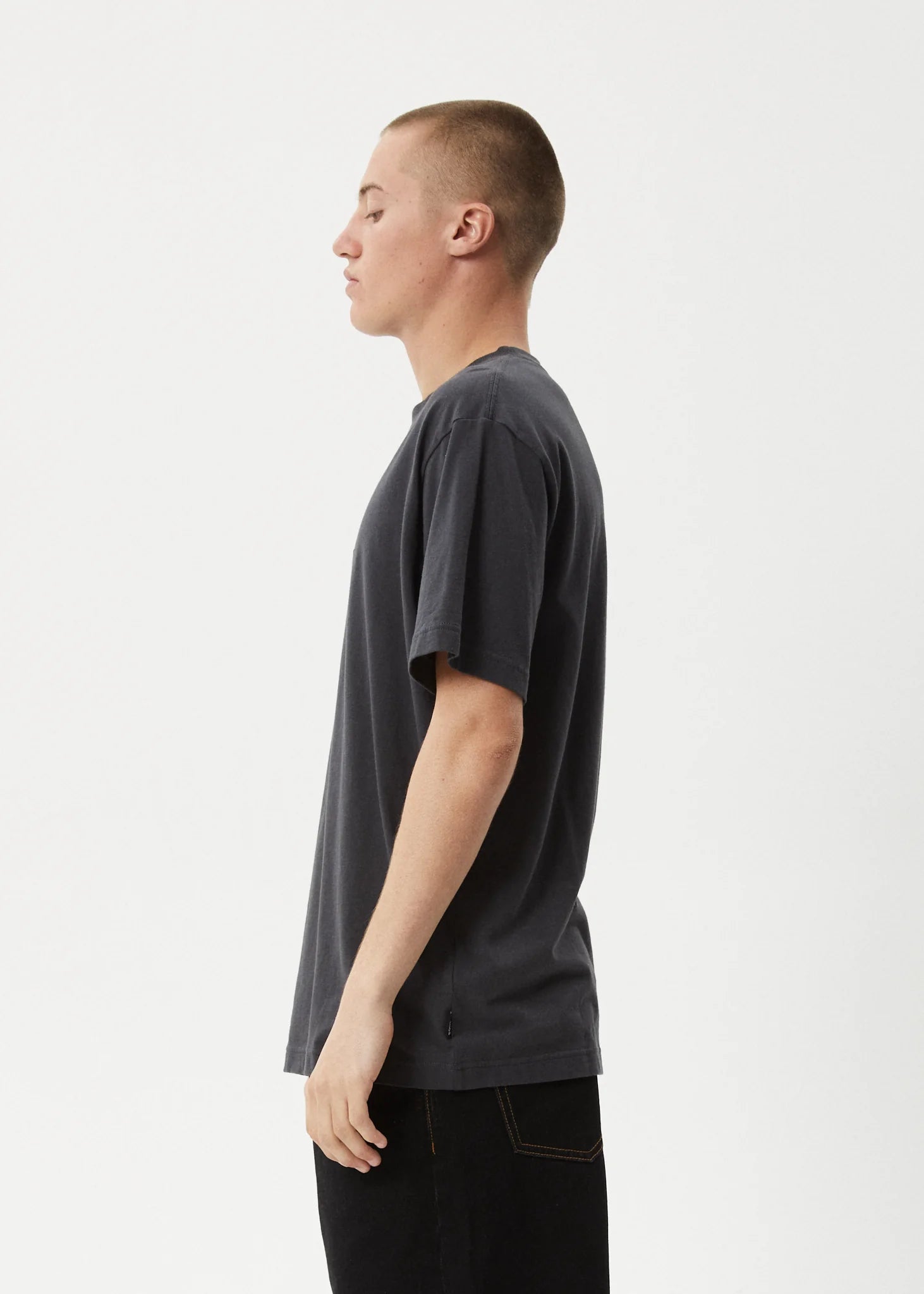 Afends Ember Retro Fit Tee Charcoal