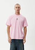 Afends Burnin Recycled Retro Fit Tee - Vintage Pink