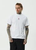 Afends Burnin Recycled Retro Fit Tee White