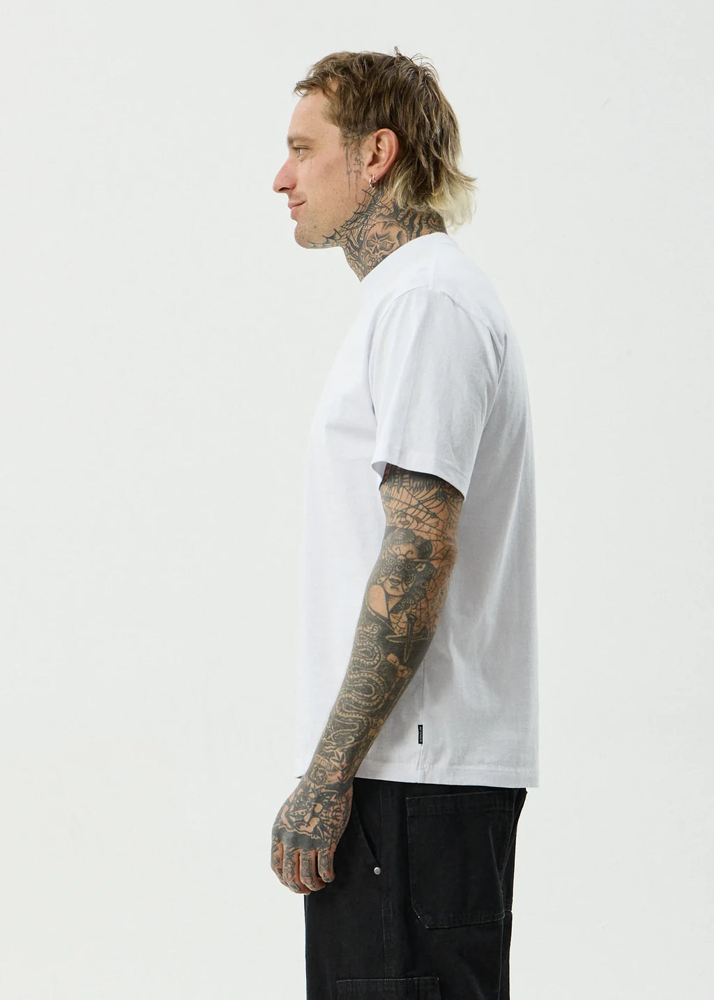 Afends Burnin Recycled Retro Fit Tee White