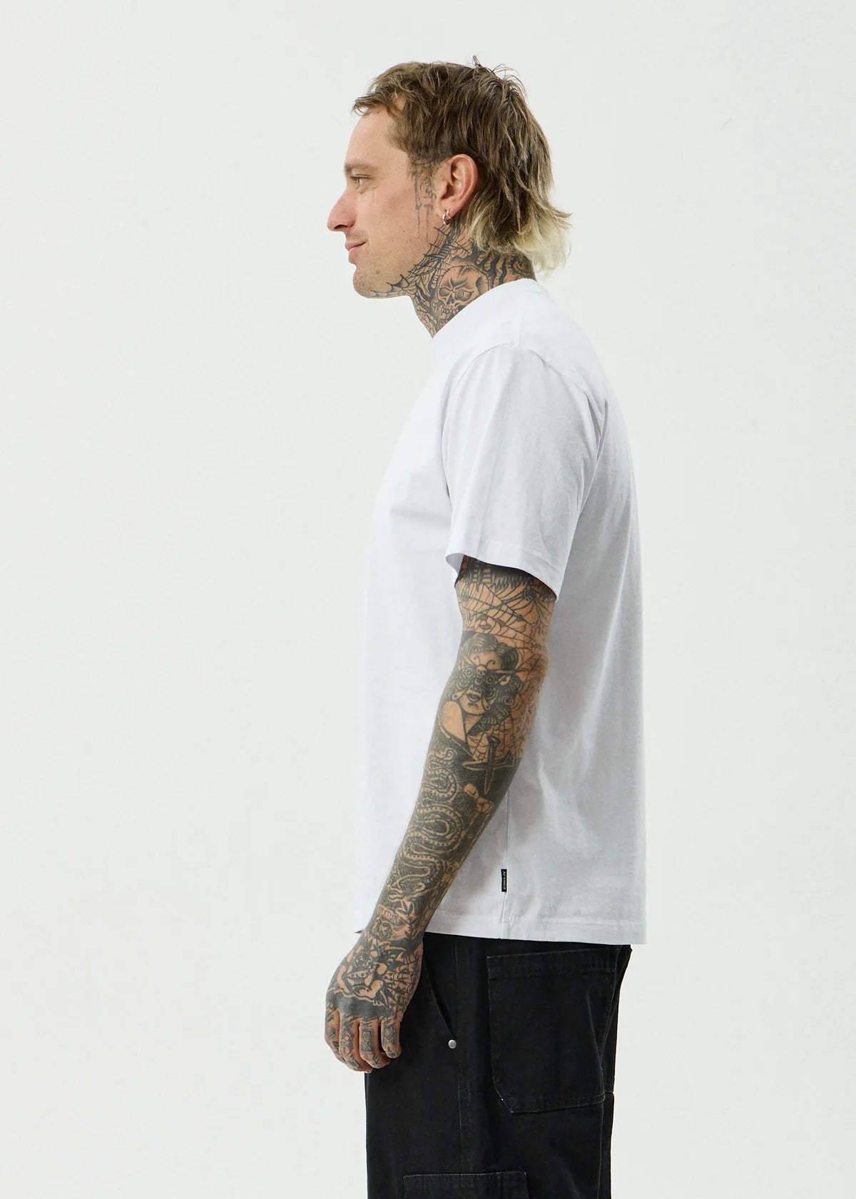 Afends Burnin Recycled Retro Fit Tee White