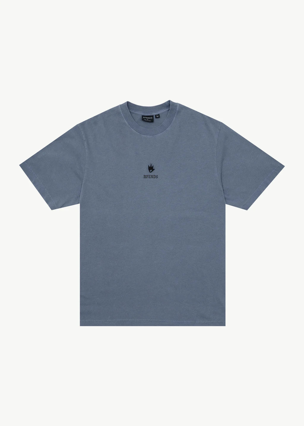 Afends Burnin Recycled Retro Fit Tee - Washed Slate Blue