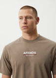 Afends Wired Recycled Retro Fit Tee Fossil