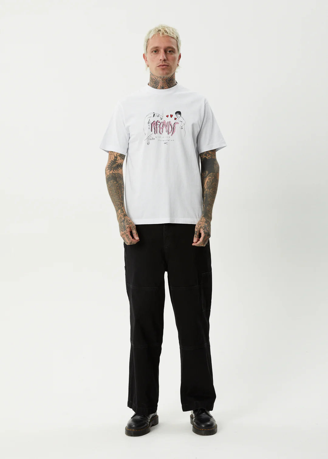 Afends Torched Recycled Retro T-Shirt - White