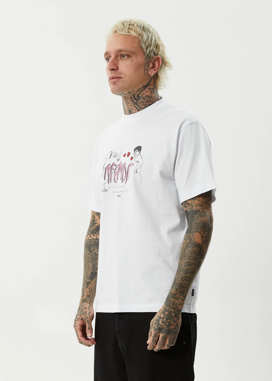 Afends Torched Recycled Retro T-Shirt - White