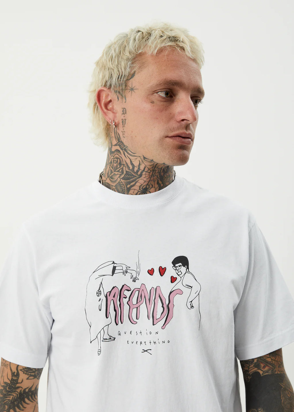 Afends Torched Recycled Retro T-Shirt - White
