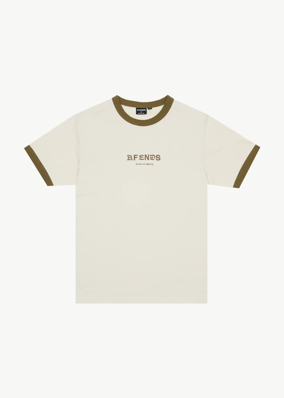 Afends Mix Up Recycled Ringer T-Shirt - Moonbeam