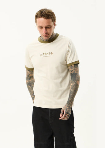 Afends Mix Up Recycled Ringer T-Shirt - Moonbeam