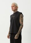 Afends Mix Up Recycled Sleeveless T-Shirt - Stone Black