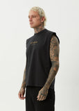 Afends Mix Up Recycled Sleeveless T-Shirt - Stone Black