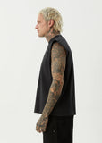 Afends Mix Up Recycled Sleeveless T-Shirt - Stone Black