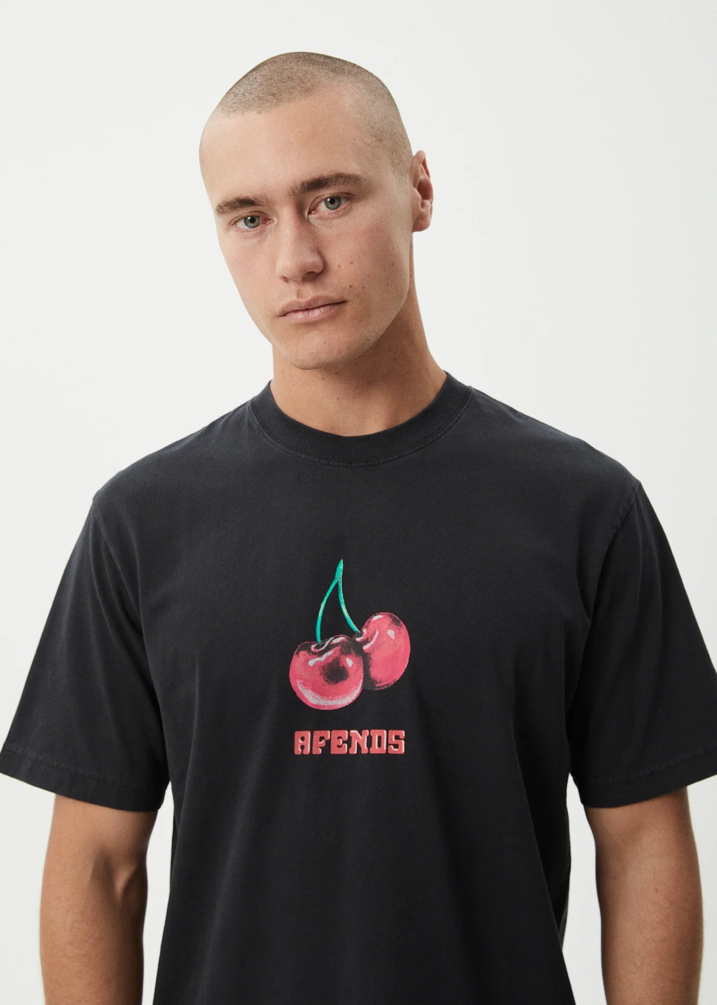 Afends Abiza Recycled Retro Fit Tee Stone Black