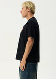 Afends Flame On Recycled Boxy Fit Tee - Black