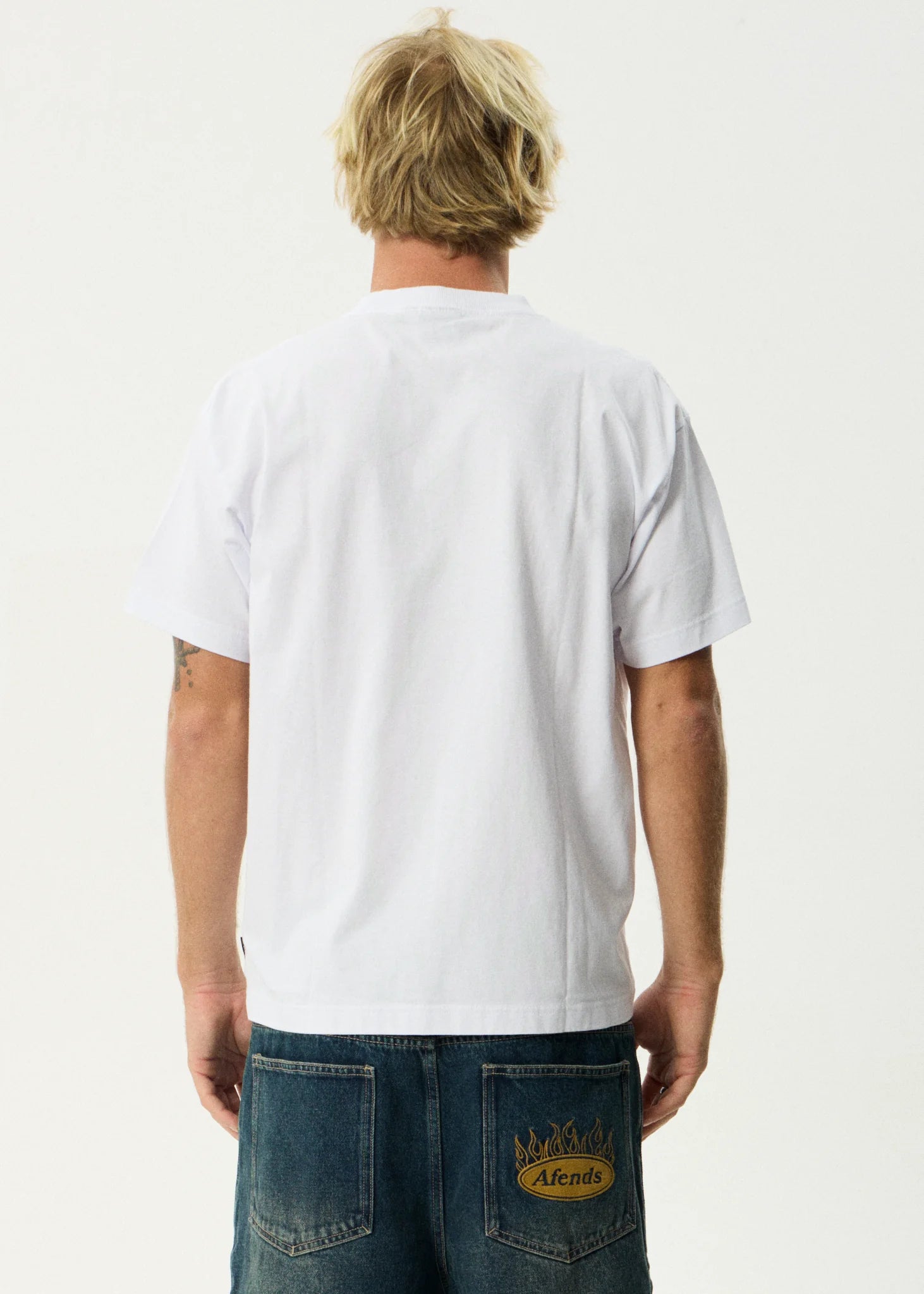 Afends Flame On Recycled Boxy Fit Tee - White