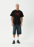 Afends Ballz Recycled Heavyweight Boxy Fit Tee - Black
