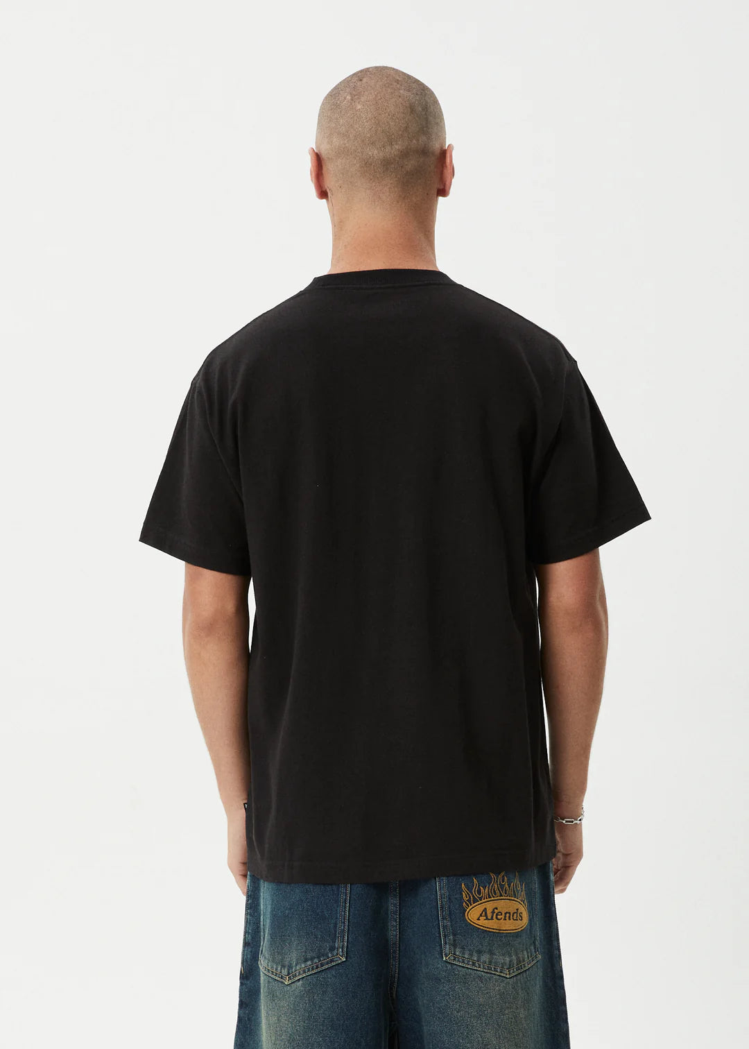 Afends Ballz Recycled Heavyweight Boxy Fit Tee - Black