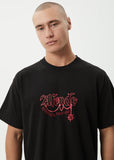 Afends Ballz Recycled Heavyweight Boxy Fit Tee - Black