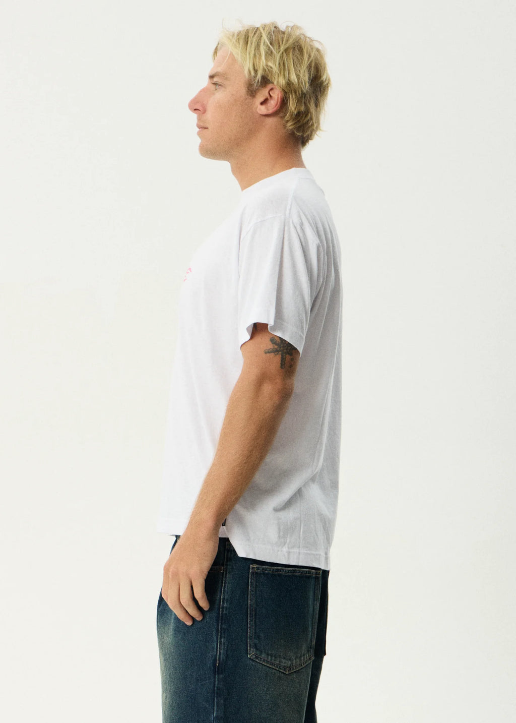 Afends Wiped Out Hemp Boxy Fit Tee - White