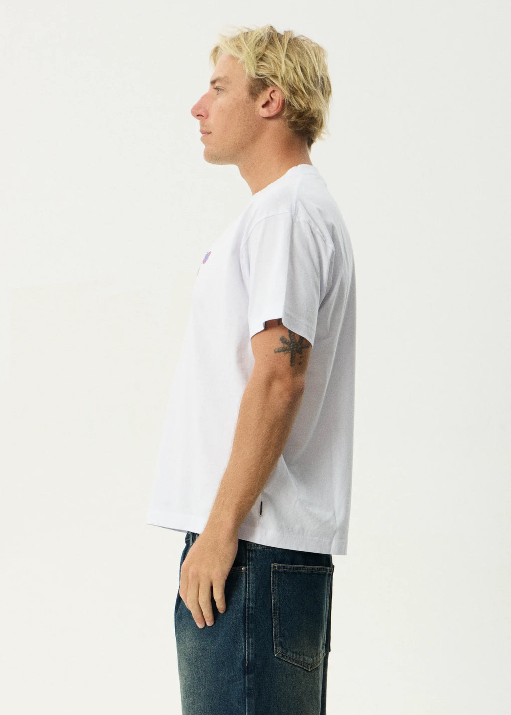 Afends Simple Times Recycled Boxy Fit Tee - White