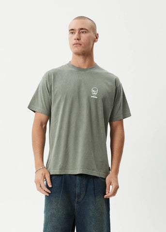 Afends Skeletor Recycled Boxy Fit Tee Washed Sycamore