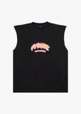 Afends Flame On Recycled Sleeveless Tee Stone Black