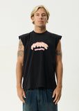 Afends Flame On Recycled Sleeveless Tee Stone Black