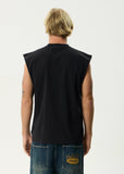 Afends Flame On Recycled Sleeveless Tee Stone Black