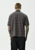 Afends Darkness Recycled Short Sleeve Shirt - Black Check