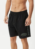 Afends Flame On Recycled Baywatch Short 18 Inch - Black