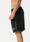 Afends Flame On Recycled Baywatch Short 18 Inch - Black