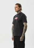 Afends Destroyed Recycled Retro Fit Tee Stone Black