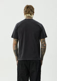 Afends Destroyed Recycled Retro Fit Tee Stone Black