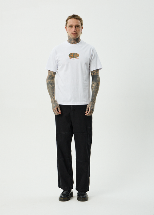 Afends Destroyed Recycled Retro Fit Tee White